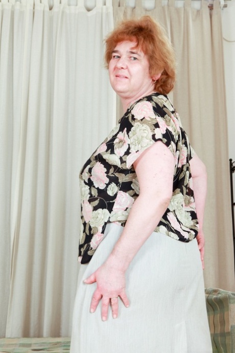 Fat older lady with red hair and saggy boobs Andrea Blue gets banged by a boy 83905934