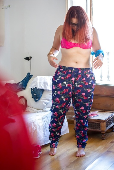 Overweight female Leticia caught on camera getting dressed by peeping tom 31951350
