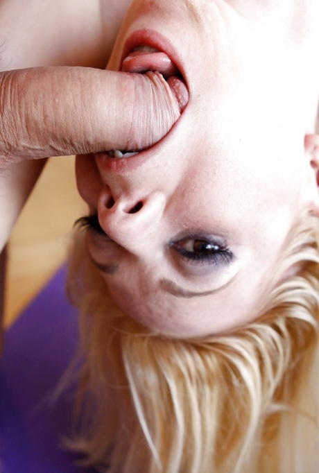 Eruo blonde Yasmine GOld throats large inches of dick in sloppy modes 26701520