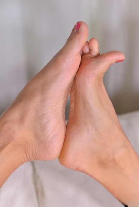 Naked lesbians with perfect feet and bodies use a Magic Wand to please pussies 69997447