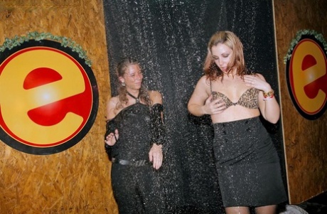 Clubbing females rock the night club with an evening of group sex fucking 44312140